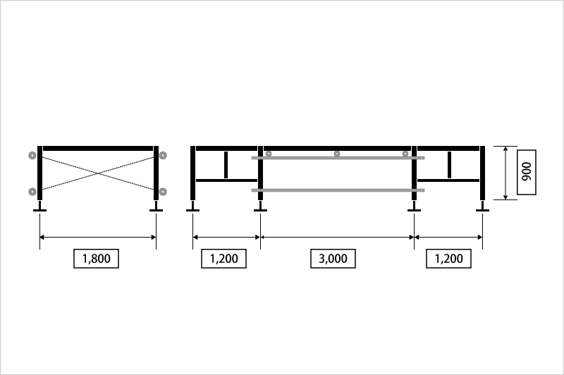 建物外部ヤードで作ったユニット