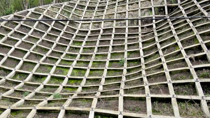 高所作業 法面 メッシュ安全帯