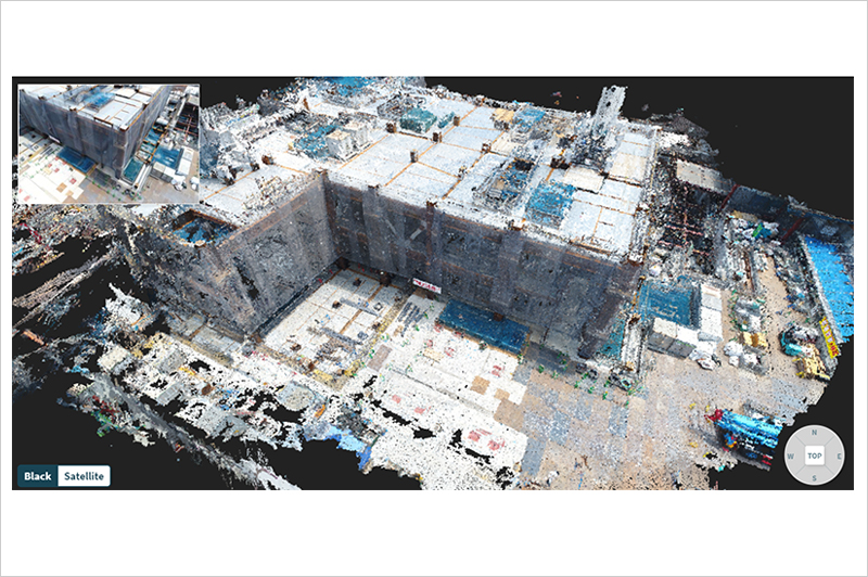 ドローンで撮影した写真データで作成した3Dデータ (写真提供:三井不動産)