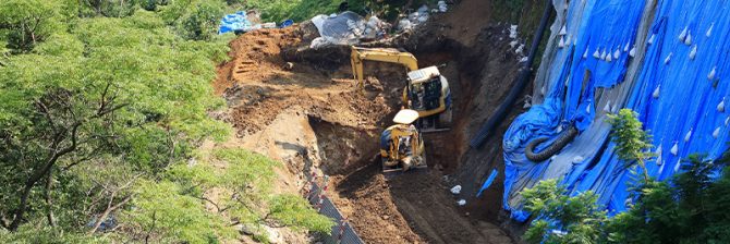 甘すぎる台風養生は自殺行為。 二次災害を防ぐための仮排水計画、強風対策
