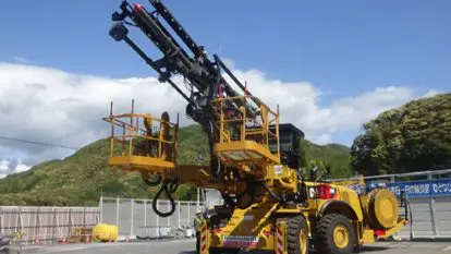 鹿島がロックボルト工を完全機械化 穿孔 モルタル注入も1台で全て完結 施工の神様