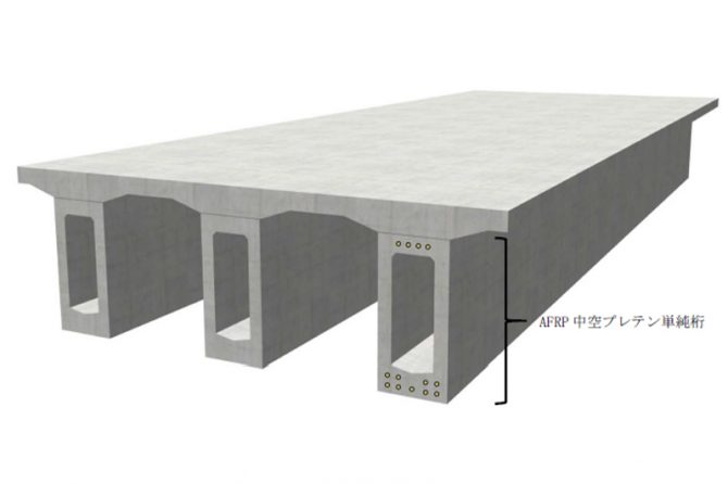 架設予定のPC橋梁 (イメージ) / 三井住友建設（https://www.smcon.co.jp/topics/2019/07091300/）