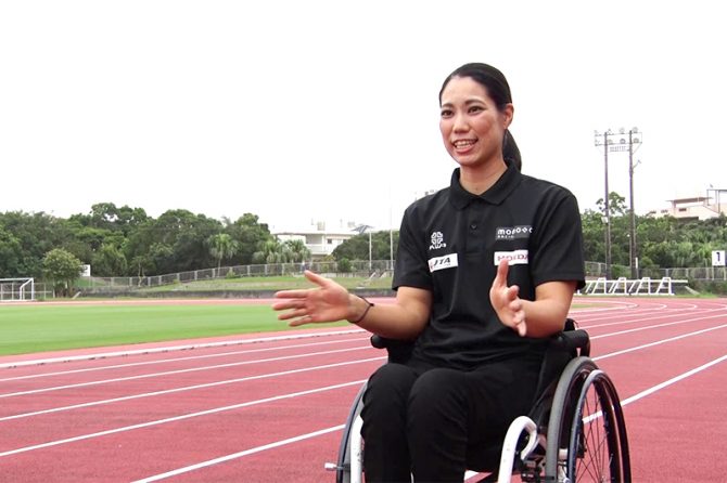  車いすマラソンの喜納翼選手