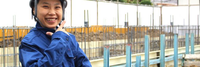 日本の耐震技術を母国・台湾へ。 スキーをしに来日したのに現場監督になった「台湾のけんせつ小町」