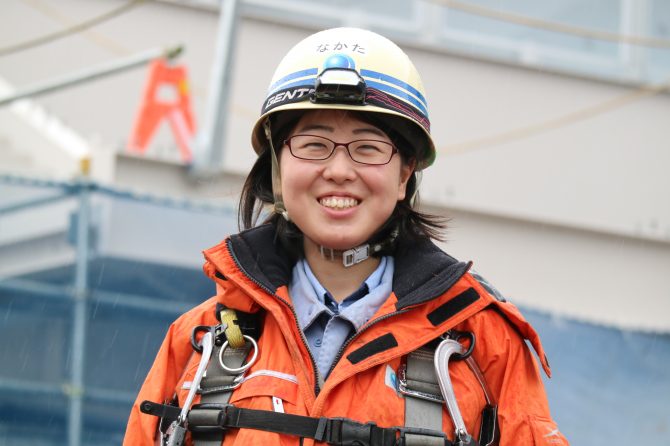 中田 祐利花（なかた・ゆりか）さん（JFEエンジニアリング株式会社 社会インフラ本部 橋梁事業部 建設部 第一工事室）