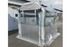 【竹中工務店ら】少人数&短時間で組立・解体！粉じん飛散防止用の簡易養生ユニットを開発