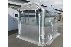 【竹中工務店ら】少人数&短時間で組立・解体！粉じん飛散防止用の簡易養生ユニットを開発