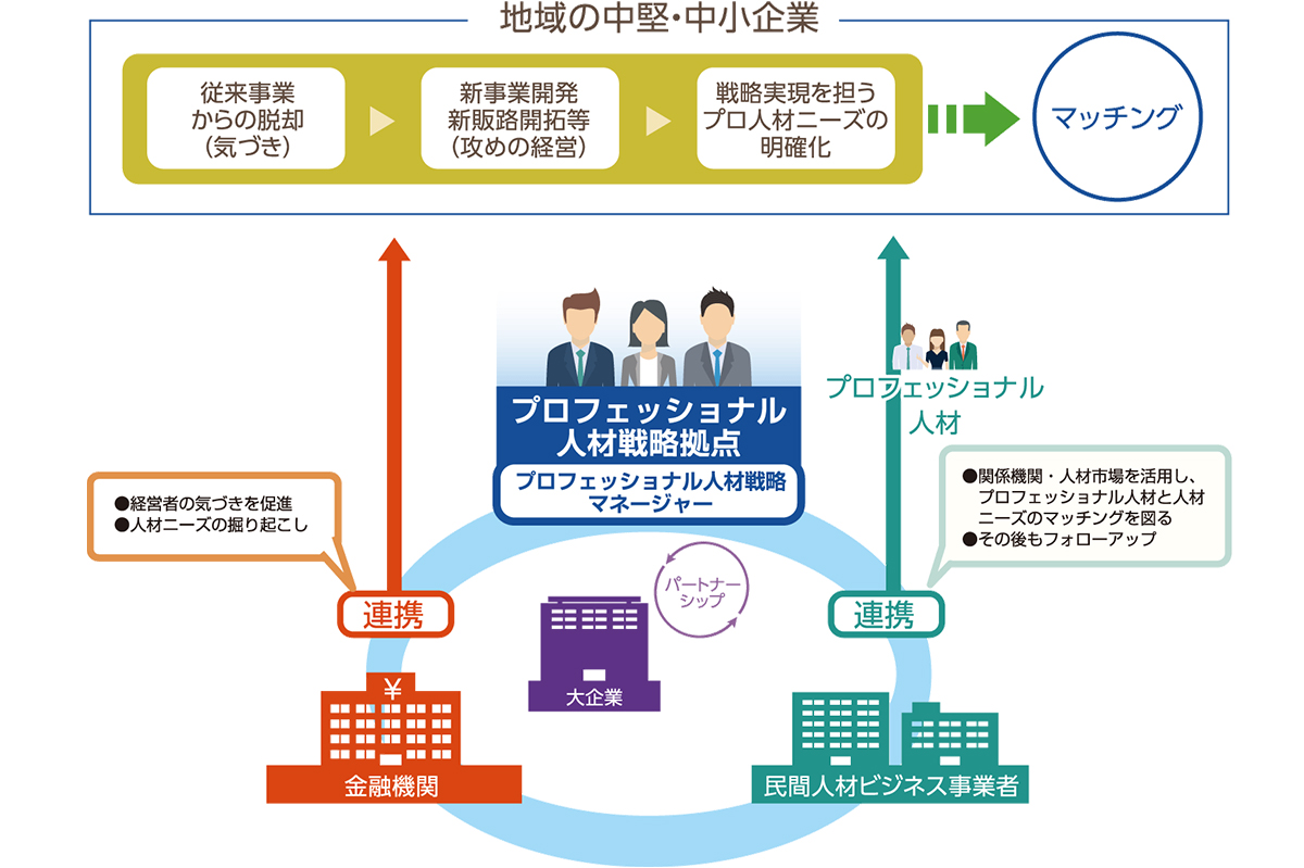 プロフェッショナル人材戦略事業のイメージ / 内閣府