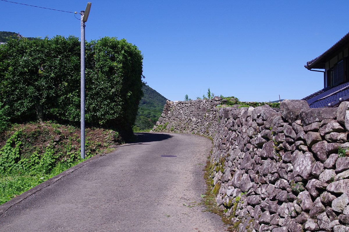 石垣の防風壁