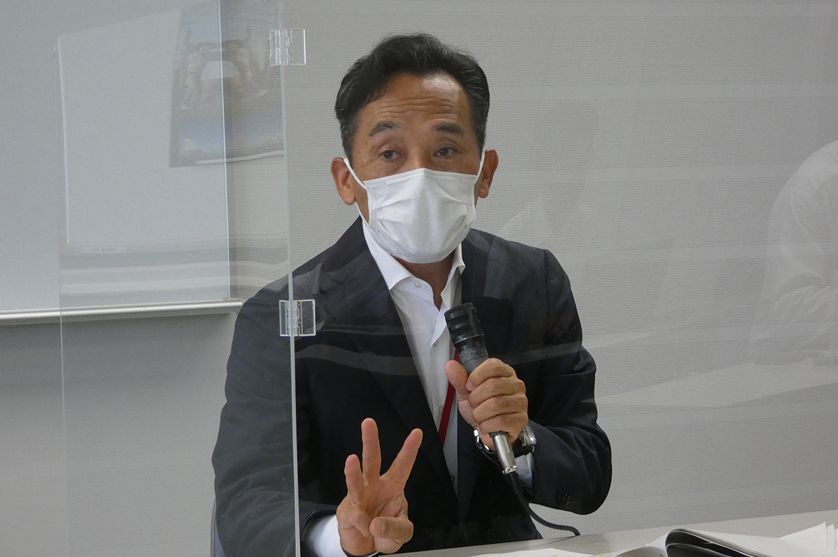 幹事長をつとめる東海大学の杉山太宏工学部土木工学科教授