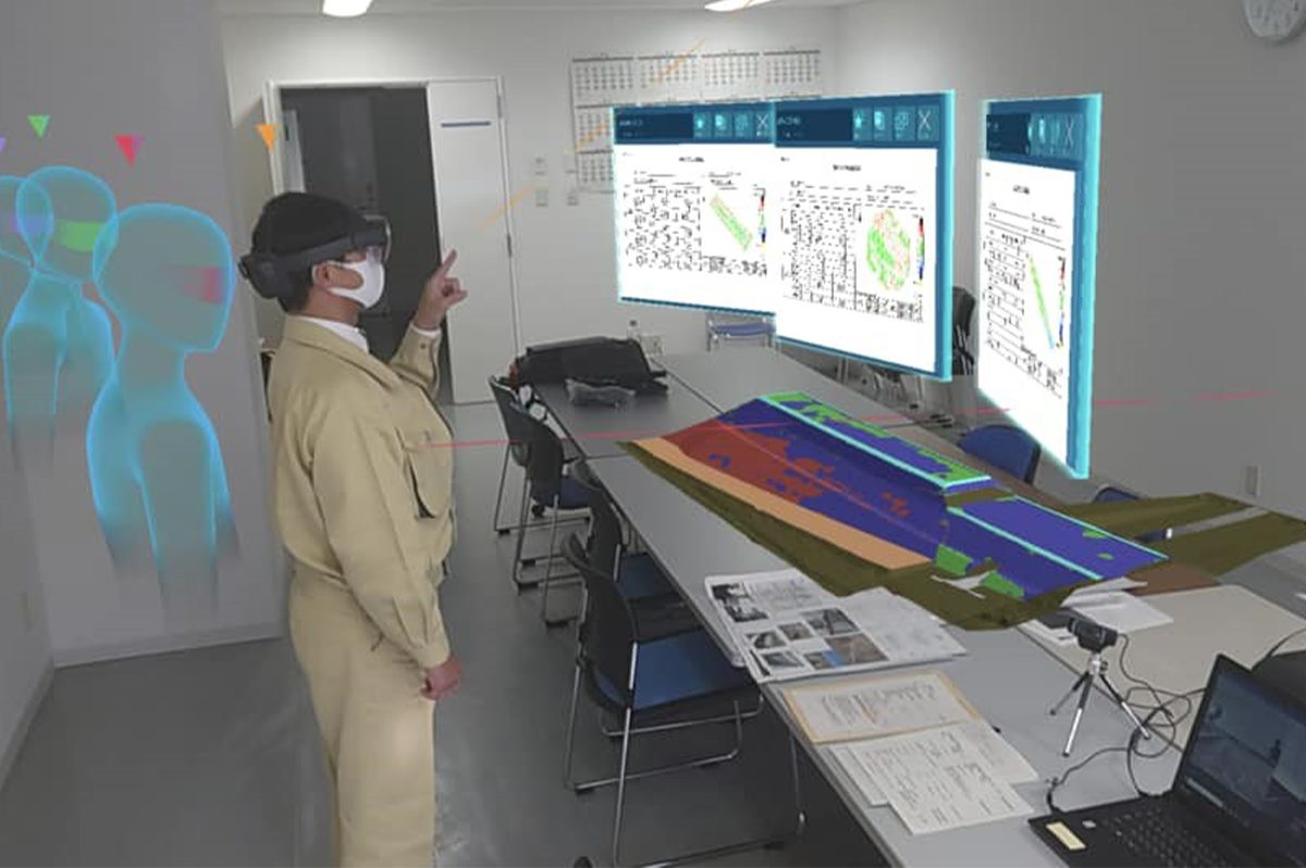 日本マイクロソフトと共同開発している「Holostruction」(ホロストラクション)事業