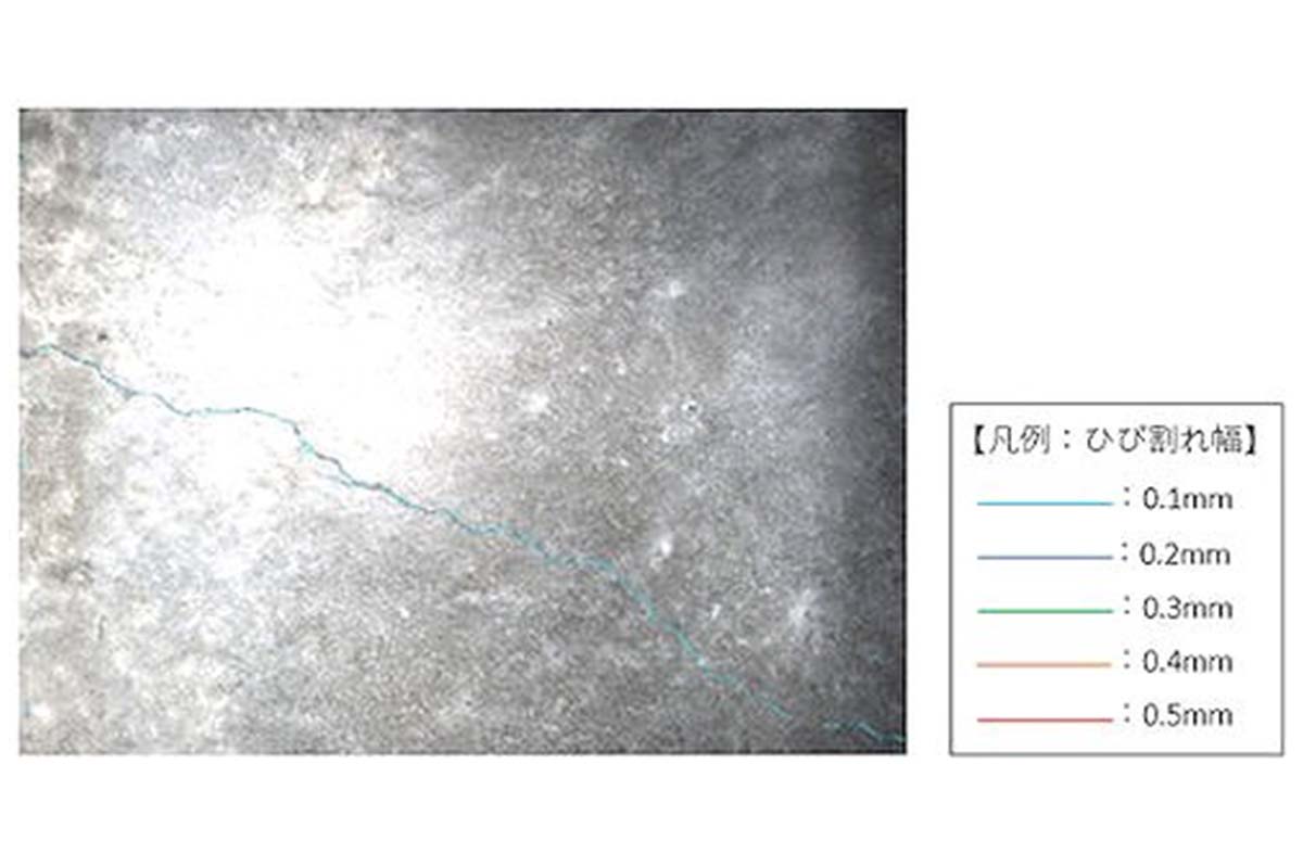 検出されたひび割れ