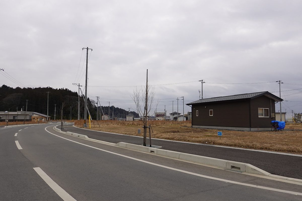 空き地が目立つ高台造成地(陸前高田市) ※画像:原教授提供