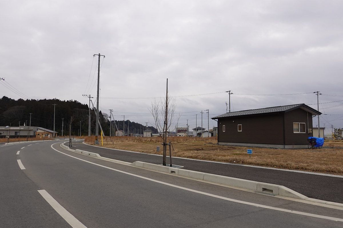 空き地が目立つ高台造成地（陸前高田市）　※画像：原教授提供