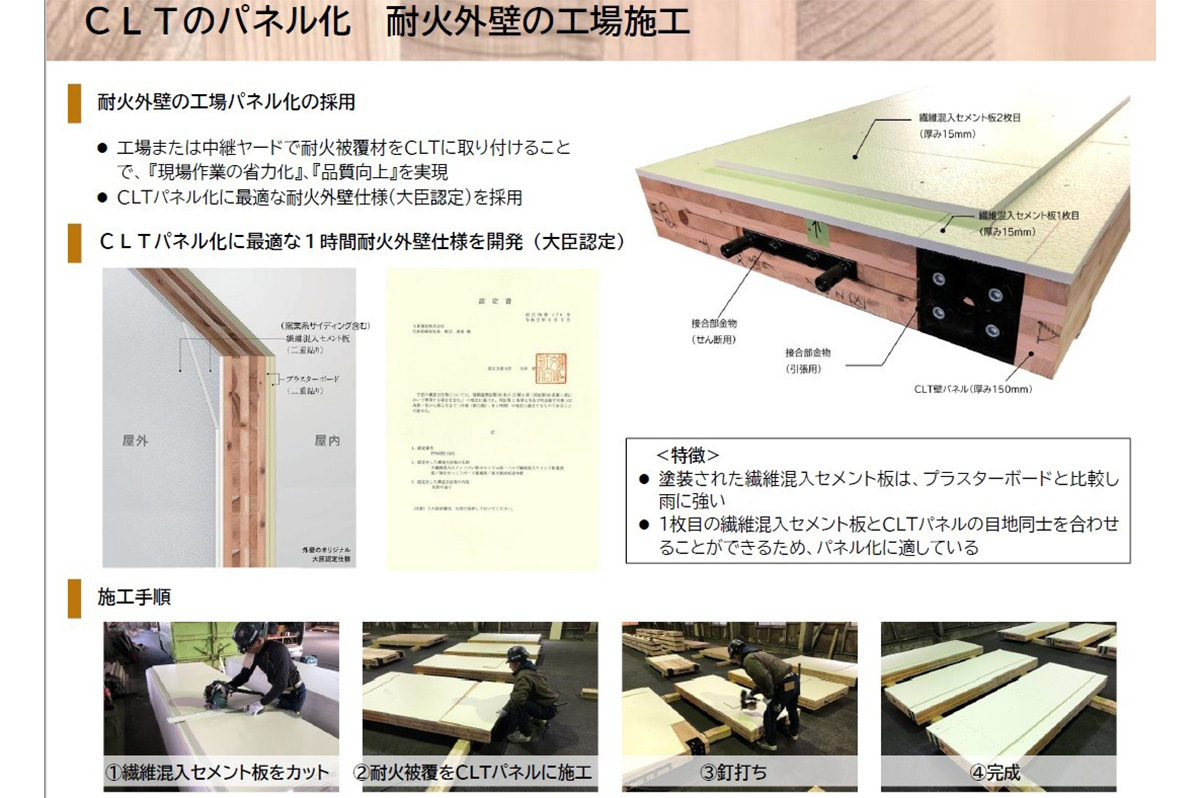 耐火外壁の工場施工