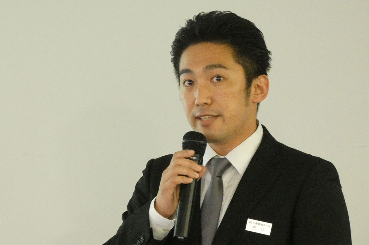 「Re Dia(リディア)」はリフォームの課題解決から登場したと述べる荒井和人氏(三菱地所ホーム リフォーム事業推進部企画グループ)
