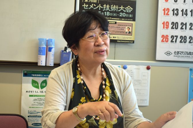 日本建築仕上学会女性ネットワークの会で主査をつとめる熊野康子さん