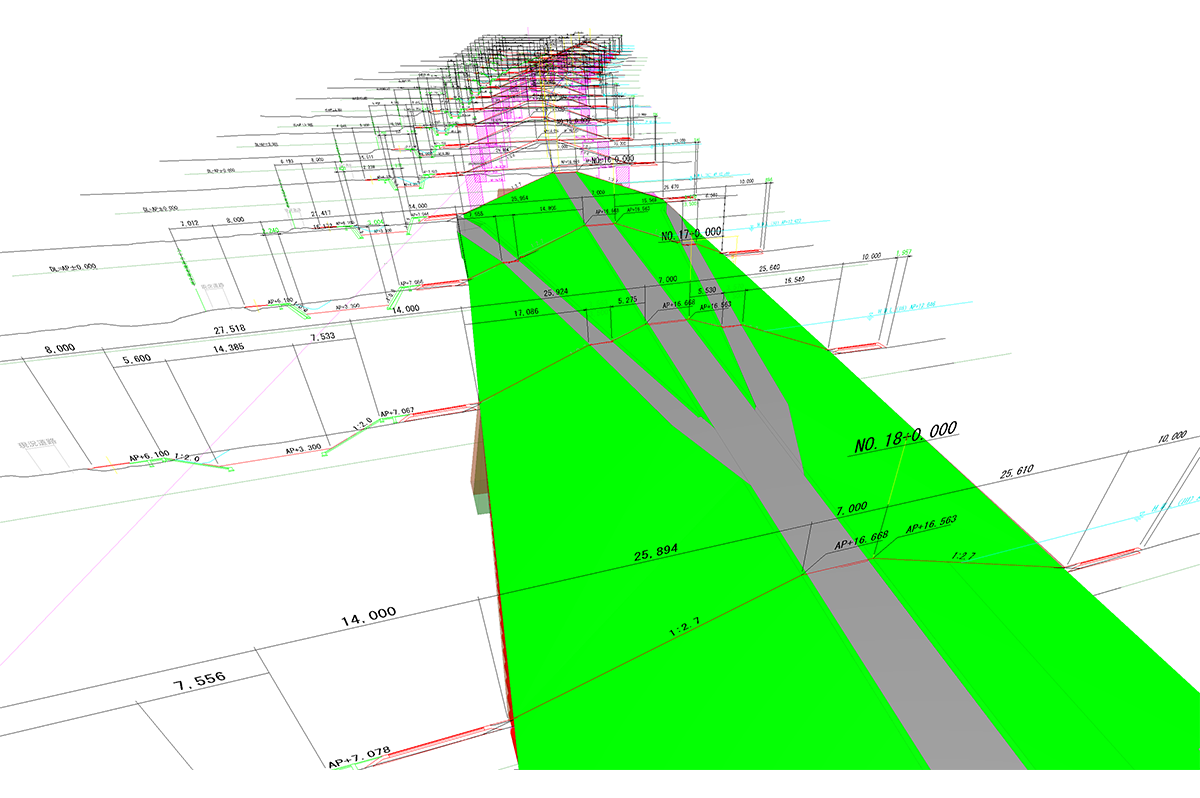 3Dで作成した図面(金杉建設提供)