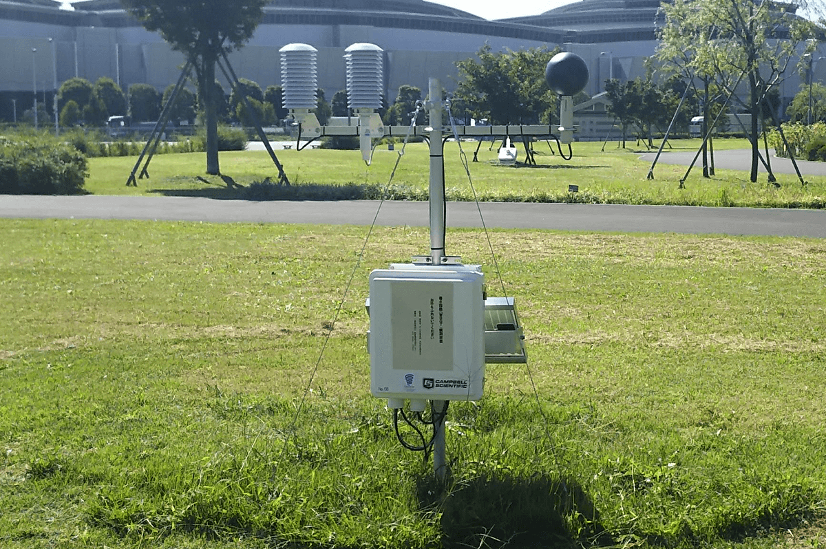 暑さ指数を測定する機器(横江さん提供)