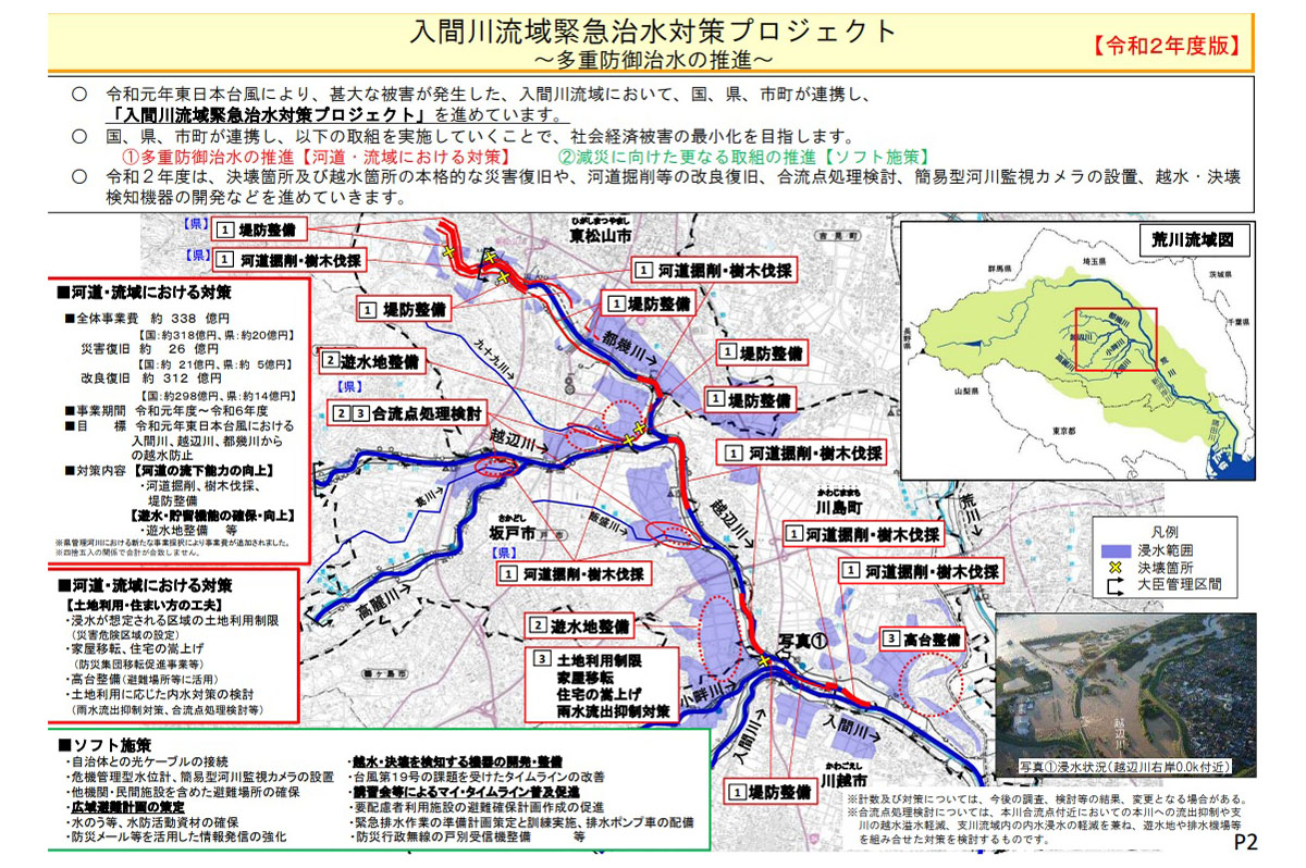 藤本氏は入間川流域緊急治水対策のプロジェクトを荒川河川上流事務所の事務所長時代に手がけた / 第3回 関東地方流域治水連絡会議資料