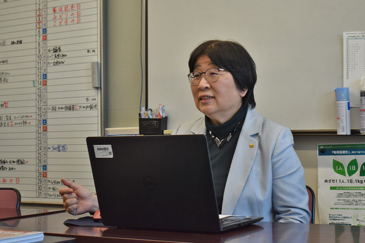 日本建築仕上学会 女性ネットワークの会の熊野康子主査