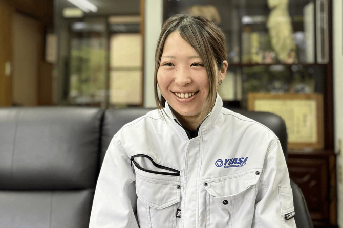 乾 すみれさん（湯浅建設株式会社 工務課主任）