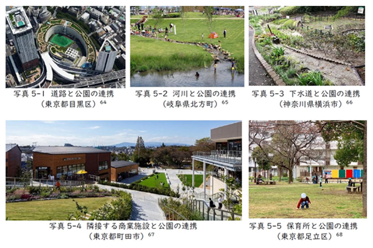 公園緑地を他のインフラと連携し、相乗効果を高める施策を提案
