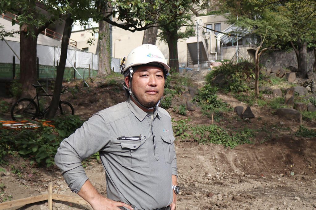 共栄造園有限会社の主任技術者の梅野さん