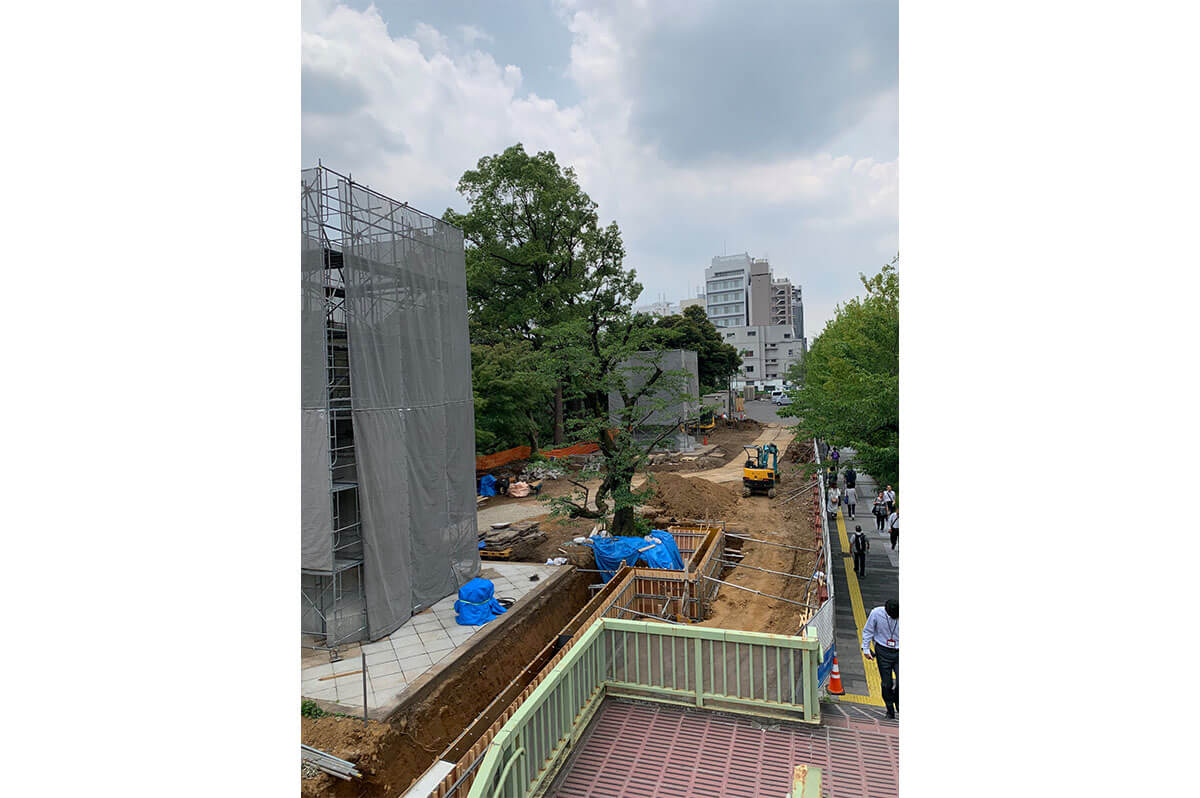 施工中の九段坂公園