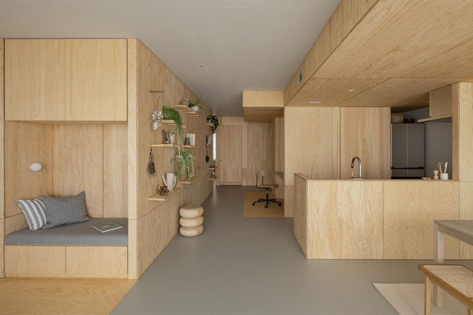 空間の木質化によるマンションリノベーションを提案