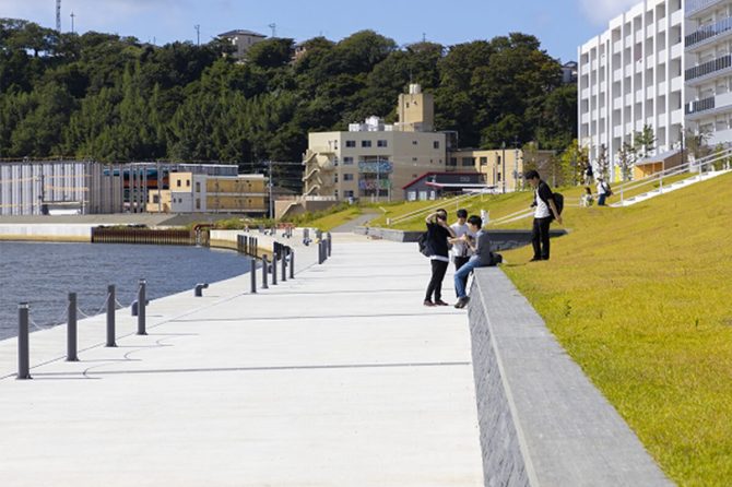 「土木学会デザイン賞2023」の最優秀賞3作品のうちの「石巻市街地における旧北上川の復興かわまちづくり」