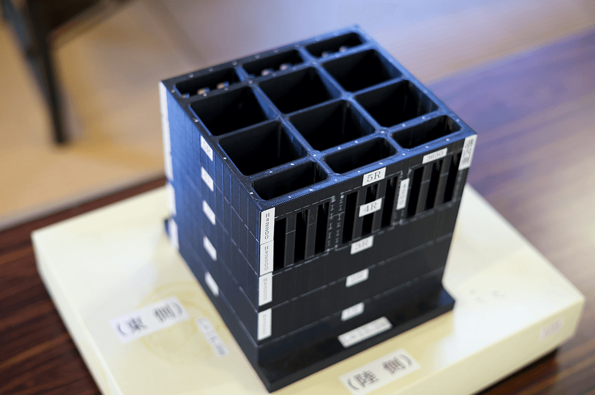 3Dで制作したケーソン模型