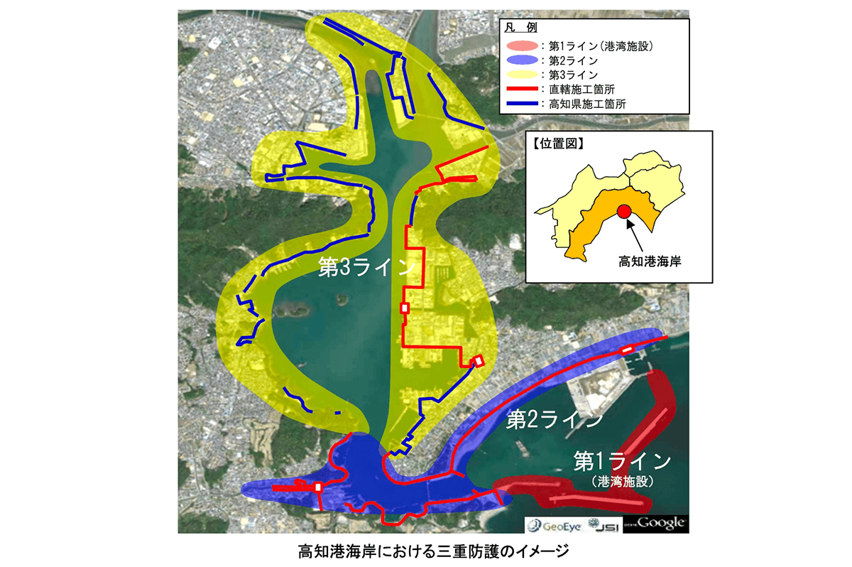 三重防護事業イメージ（国土交通省港湾局資料より抜粋）