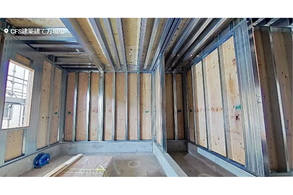 CFS建築の建て方現場 / (一社)日本CFS建築協会