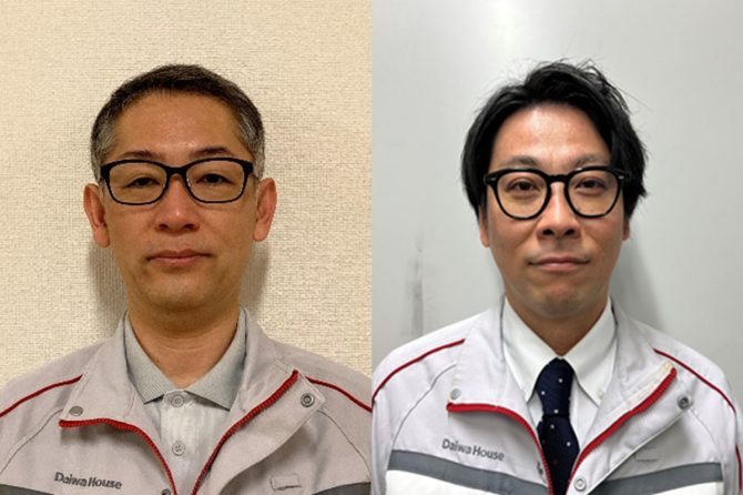 大和ハウス工業 総合技術研究所主任研究員の本間瑞基氏（左）と、同社 建設DX推進部DX企画室室長の吉川明良氏