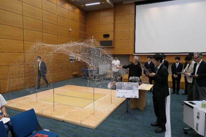 建築文化週間2023 学生グランプリ2023「銀茶会の茶席」 第二次審査結果の最優秀賞を受賞した「透幻郷」