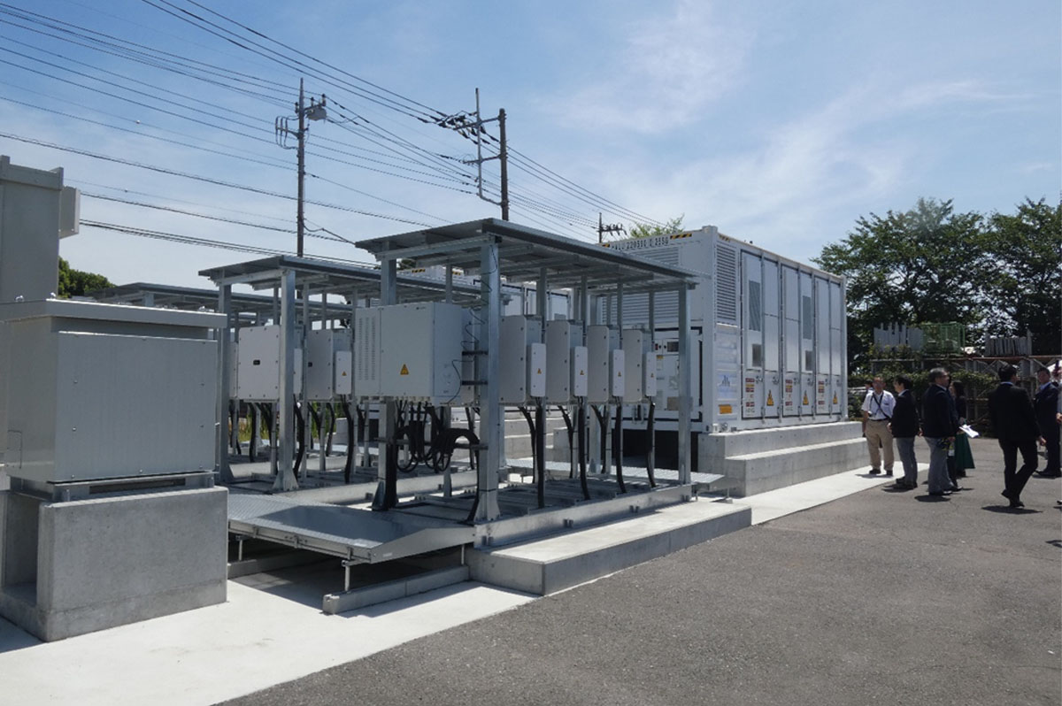 プレスに公開された相模原蓄電所の外観