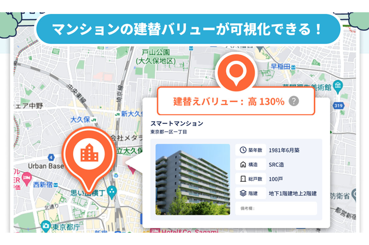 マンションの建替えバリューを可視化