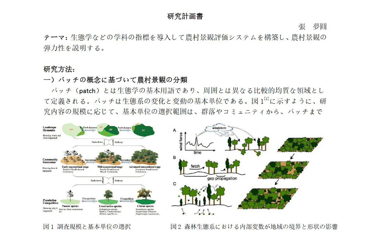 農村景観の研究資料の一部(福岡大学景観まちづくり研究室提供)