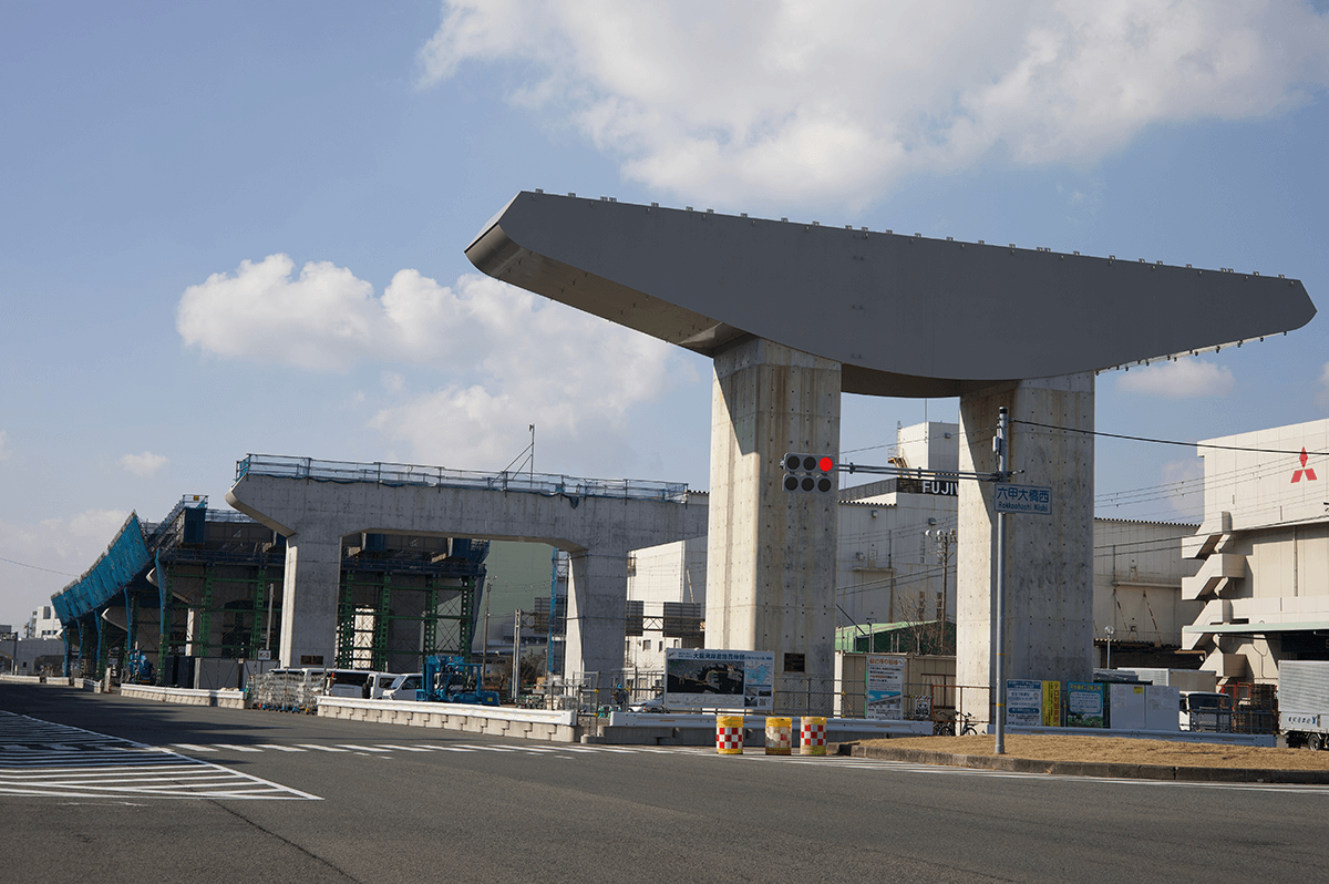 大阪湾岸道路西伸部六甲アイランド第三高架橋上部工事