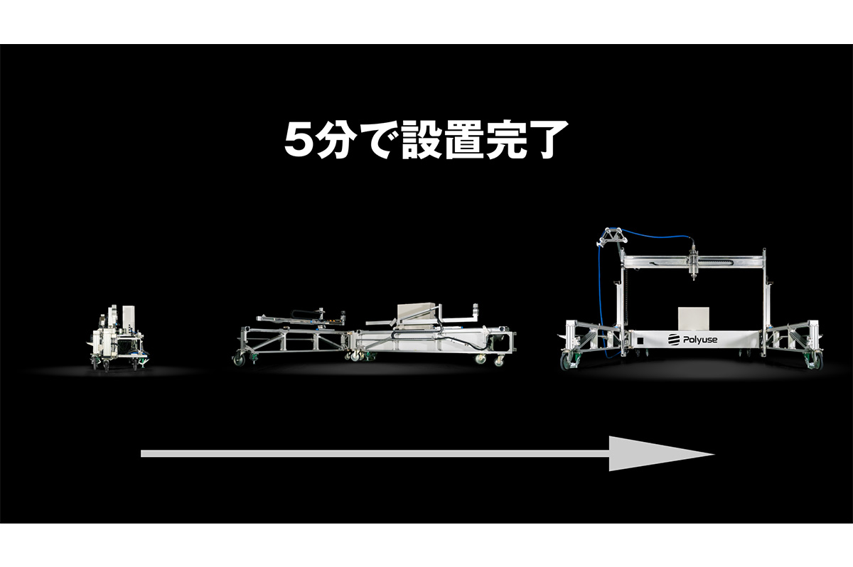 5分で設置完了