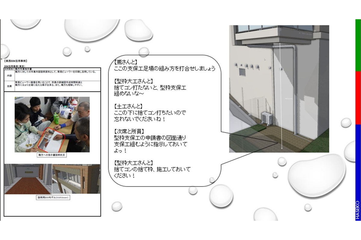 現場での打ち合わせ進行がスムーズに