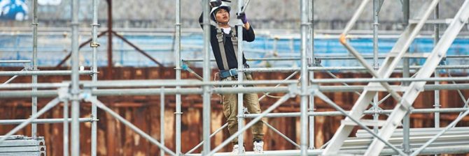 【タカミヤ】休眠の枠組足場をリサイクルし、電炉材を使用した次世代足場「Iqシステム」へ再生