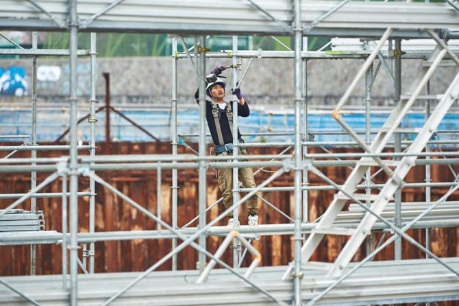 枠組足場など古くなった足場を次世代足場「Iqシステム」へ再生