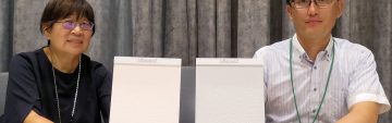左から、株式会社フジタ 技術センター 企画調査部 上級主任研究員 熊野康子氏、菊水化学工業株式会社 技術部 営業技術グループ 課長 棚橋泰士氏