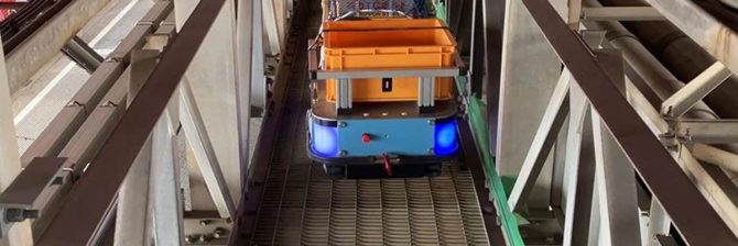 資材搬送は人力からロボットへ。港大橋・揖斐長良大橋で実証された、川田工業の現場特化型AGVの実力