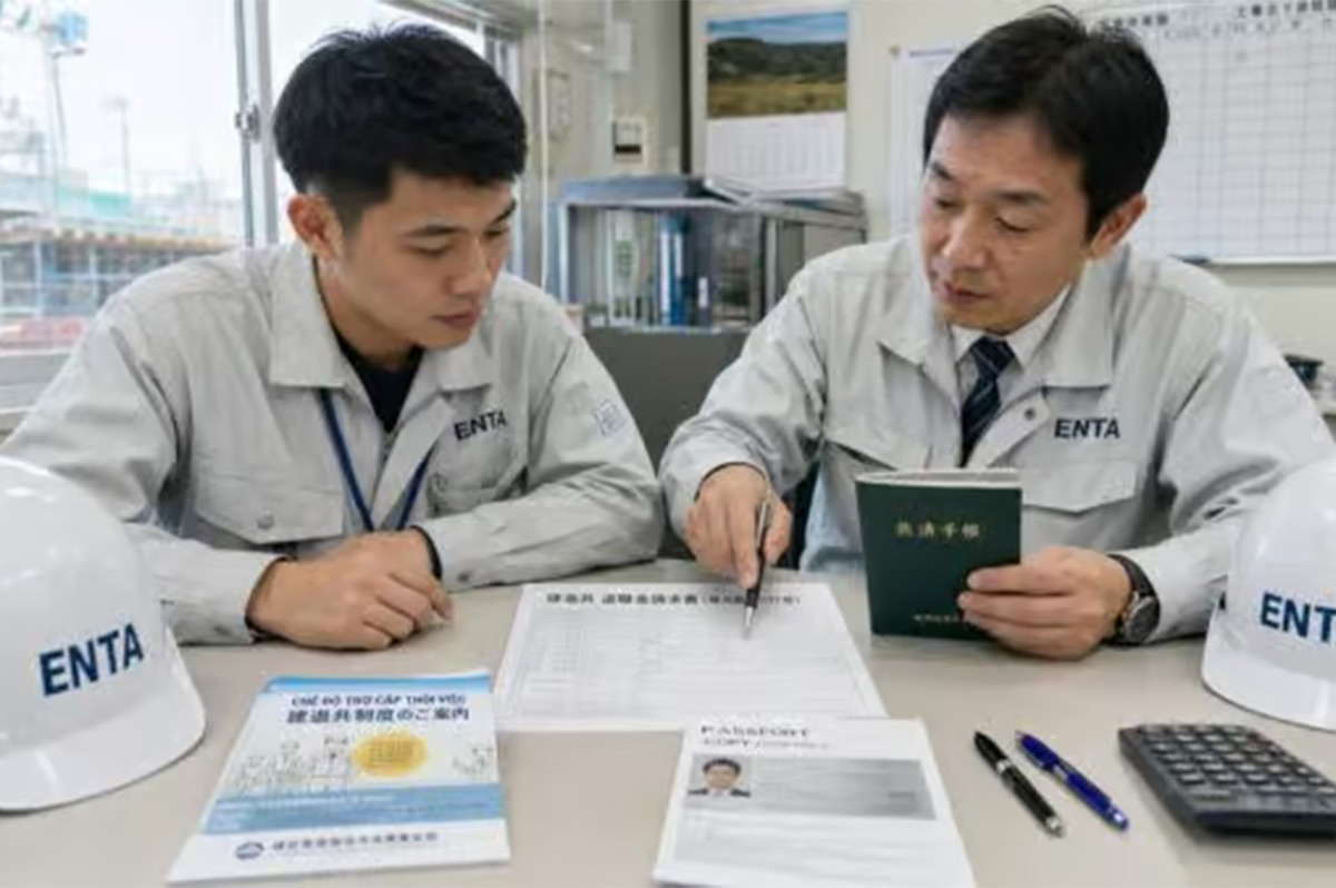 建退共の退職金請求書を作成中
