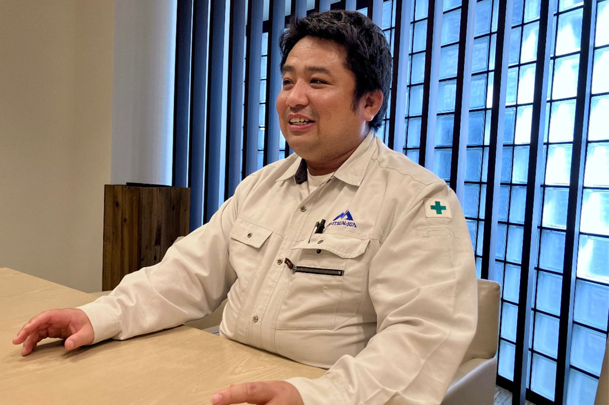 松永建設建築本部建築部で現場を率いる大里祐太氏